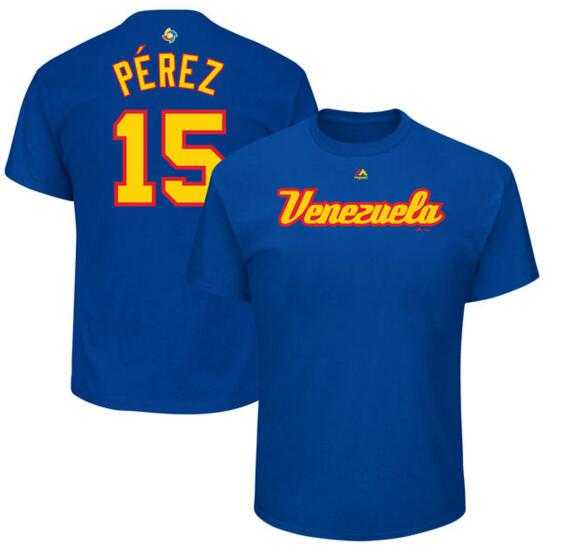 Venezuela Baseball 15 Salvador Perez Majestic 2017 World Baseball Classic Name & Number T-Shirt Royal,We sell and wholesale Venezuela Baseball 15 Salvador Perez Majestic 2017 World Baseball Classic Name & Number T-Shirt Royal on line form chian!